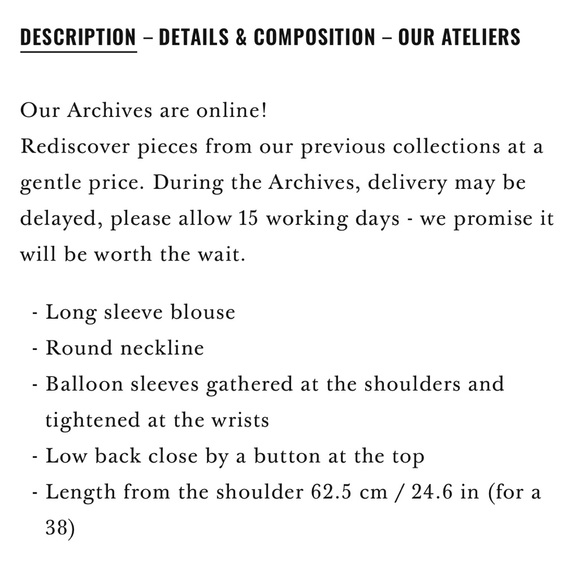 Sezane Black Benedicte Poof Button Sleeve Blouse - Picture 5 of 9